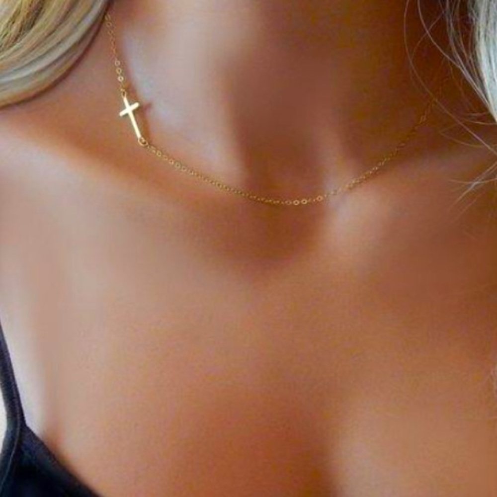 Gold Cross Choker 🍂